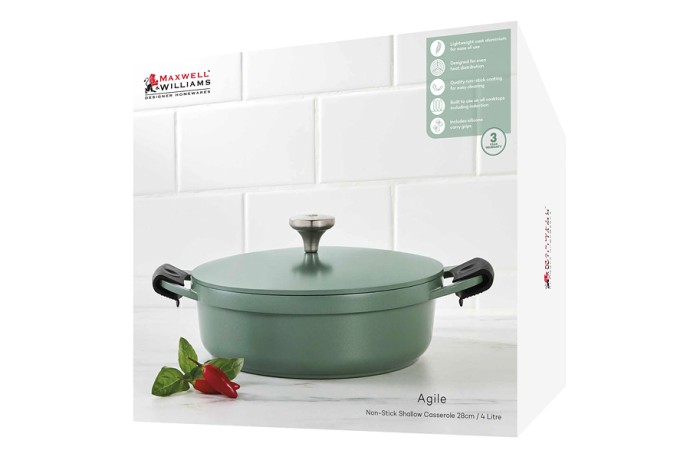 Сотейник Agile, зелёный, 28 см, 4 л. Maxwell & Williams