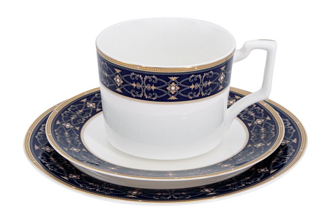 Чайный сервиз Офелия (кобальт), 6 персон, 21 предмет Emily