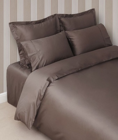 Пододеяльник"BASIC", сатин, 200х220см. шоколадный, BOVI