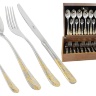 Набор столовых приборов 24 предмета на 6 персон Ankara в деревянной коробке, Face