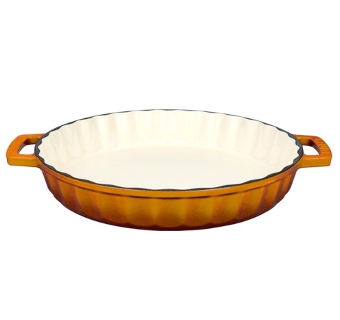 Форма для запекания круглая, 30  см. оранжевого цвета Lava
