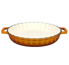 Форма для запекания круглая, 30 см. оранжевого цвета Lava