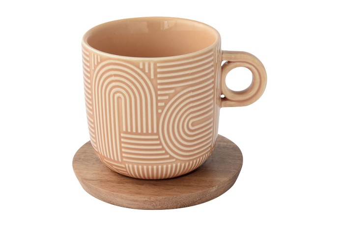 Набор из 2-х чашек Радуга, бежевая и коричневая, 0,25 л. Easy Life