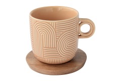 Набор из 2-х чашек Радуга, бежевая и коричневая, 0,25 л. Easy Life