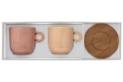 Набор из 2-х чашек Радуга, бежевая и коричневая, 0,25 л. Easy Life