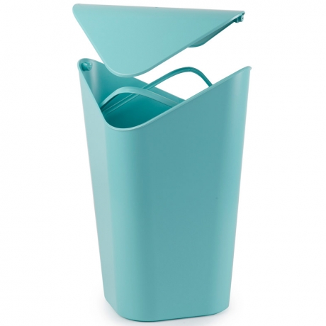 Корзина для мусора угловая Corner, голубая, Umbra