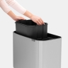 Мусорный бак Touch Bin Bo (11 л + 23 л), Стальной матовый (Fingerprint Proof) Brabantia