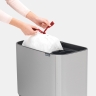 Мусорный бак Touch Bin Bo (11 л + 23 л), Стальной матовый (Fingerprint Proof) Brabantia