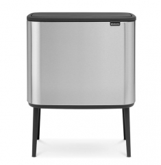 Мусорный бак Touch Bin Bo (11 л + 23 л), Стальной матовый (Fingerprint Proof) Brabantia