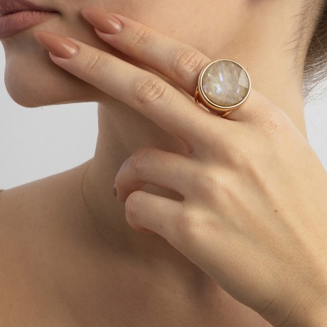 Кольцо nautilus безразмерное K9948.12 BW/G Possebon