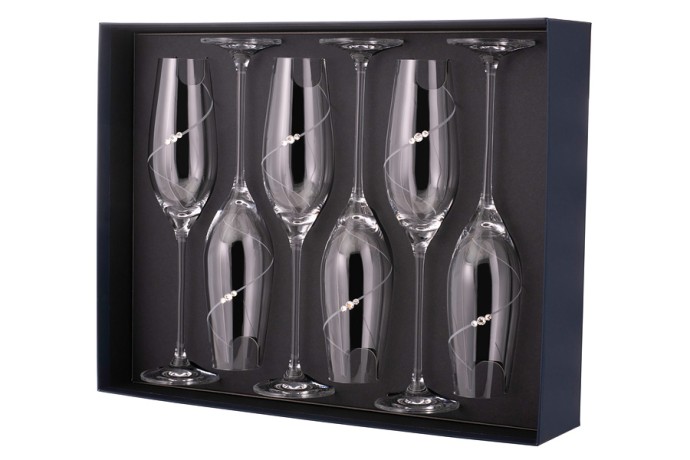 Набор бокалов для шампанского Силуэт, 0,21 л. 6 шт. Diamante