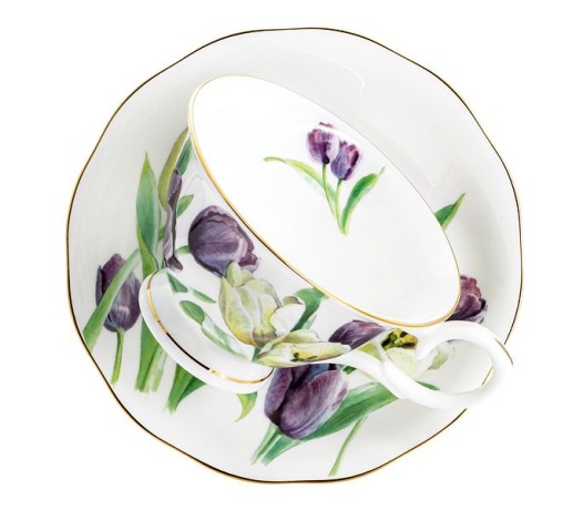 Набор чашек с блюдцами Тюльпаны, 0,18 л, 2 шт. Stechcol