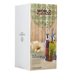 Набор из 3 стеклянных бутылок для масла и уксуса World of Flavours, 270 мл. Kitchen Craft