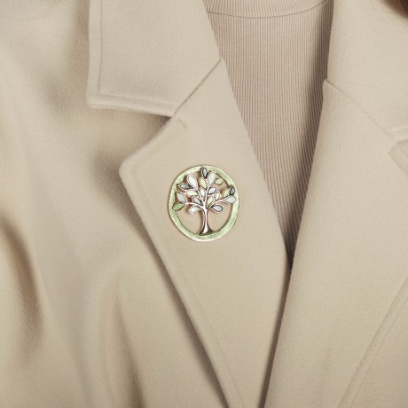 Брошь Дерево в круге XZ1160.16 G/G Shadore