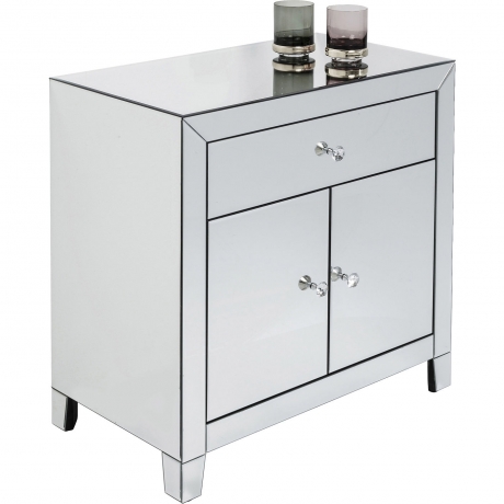 Комод Luxury, 71х76х41 см. МДФ, Стекло, Бесцветный