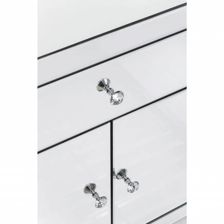 Комод Luxury, 71х76х41 см. МДФ, Стекло, Бесцветный