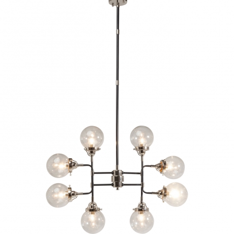 Люстра Pipeline, коллекция "Трубопровод" 89*128*89, Сталь, Стекло, Бесцветный