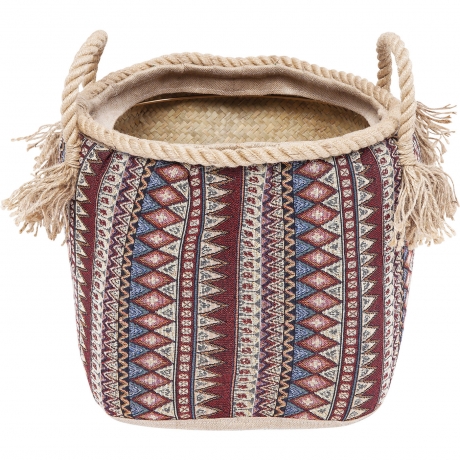 Корзина Mallorca, 30х37х30 см. Хлопок, Полиэстер, Ротанг, Джут, Мультиколор