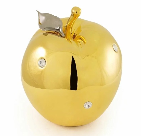 Сувенир яблоко, 14х16 см. EMOZIONI, керамика, swarovski