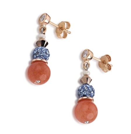 Серьги Aqua-Orange *4864/21-2002 Coeur de Lion