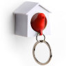 Держатель+брелок для ключей Mini Sparrow, красный, Qualy