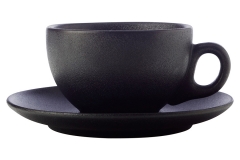 Чашка с блюдцем Икра, 250 мл. чёрная Maxwell &amp; Williams
