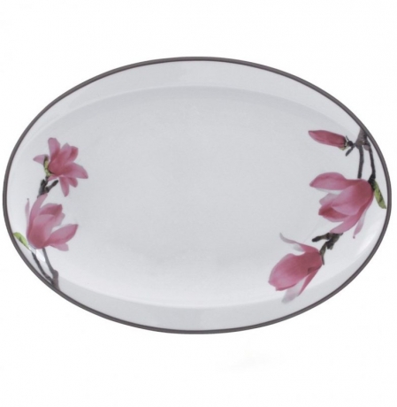 Овальное блюдо, 30x22x4 см. Ballet Magnolia Porcel