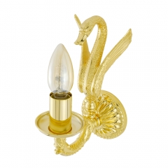 Светильник настенный одинарный Лебедь Luxor, (малая розетка), золото