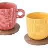 Набор из 2-х чашек Радуга, красная и жёлтая, 0,25 л. Easy Life