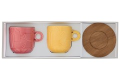 Набор из 2-х чашек Радуга, красная и жёлтая, 0,25 л. Easy Life