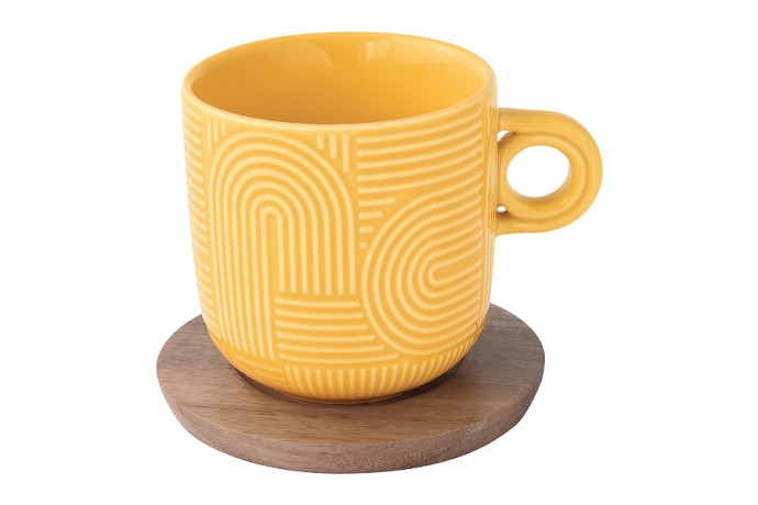 Набор из 2-х чашек Радуга, красная и жёлтая, 0,25 л. Easy Life