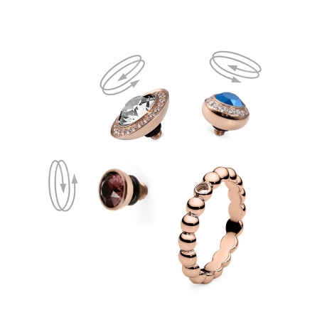 Кольцо - база Veroli gold 16.5 мм 628169 RG Qudo