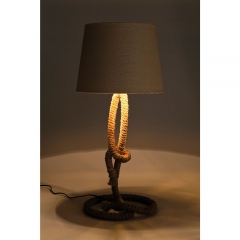 Лампа настольная Rope, коллекция "Веревка" 38*82*38, Лен, Полистирол, Веревка, Бежевый