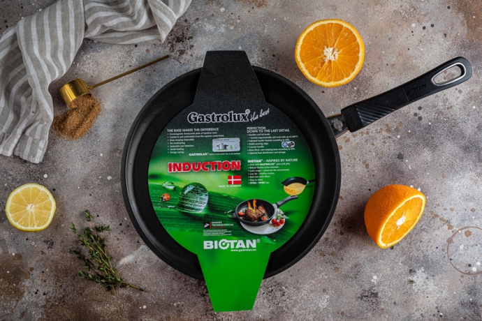 Сковорода индукционная низкая со съемной ручкой, 32 х 4 см. Gastrolux