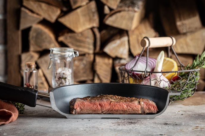 Сковорода индукционная низкая со съемной ручкой, 32 х 4 см. Gastrolux