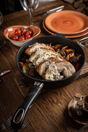 Сковорода индукционная низкая со съемной ручкой, 32 х 4 см. Gastrolux