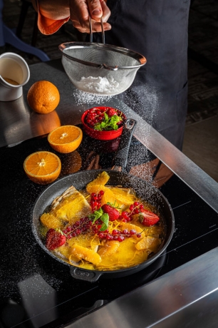 Сковорода индукционная низкая со съемной ручкой, 32 х 4 см. Gastrolux