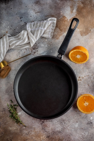 Сковорода индукционная низкая со съемной ручкой, 32 х 4 см. Gastrolux