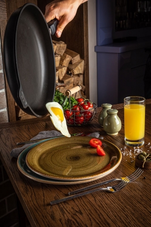 Сковорода индукционная низкая со съемной ручкой, 32 х 4 см. Gastrolux