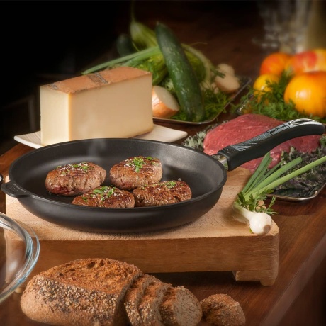 Сковорода индукционная низкая со съемной ручкой, 32 х 4 см. Gastrolux