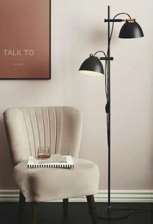 Напольный светильник с двумя лампами, h150, белый/метал ARHUS Halo Design