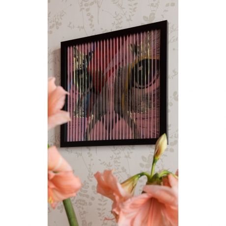 Картина в рамке Cat, коллекция "Кошка" 43*43*4, Бумага, Стекло, Полистирол, МДФ, Мультиколор