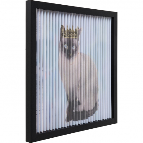 Картина в рамке Cat, коллекция "Кошка" 43*43*4, Бумага, Стекло, Полистирол, МДФ, Мультиколор