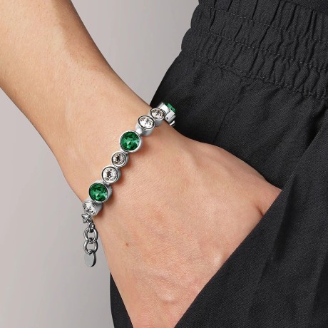 Браслет CALICE SS EMERALD GREEN / CRYSTAL Dyrberg Kern