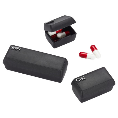 Таблетница Shift Esc Ctrl, черная, Umbra