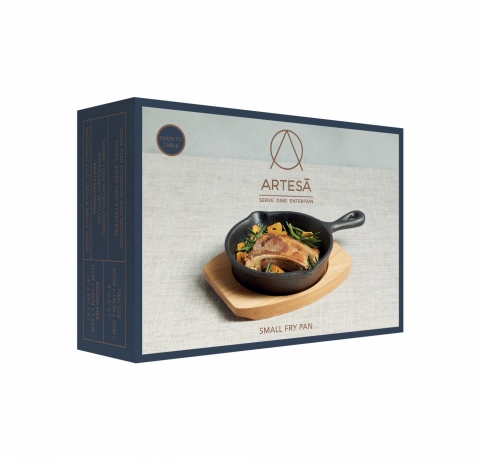 Сковорода-мини на подставке чугунная круглая большая, 20х15x2 см. Artesa Kitchen Craft