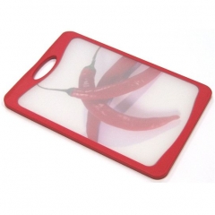 Кухонная доска FLUTTO, 20x14 см. Microban, красный