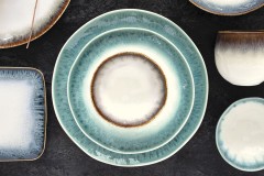 Тарелка закусочная Nuances, голубая, 21 см. Easy Life