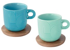 Набор из 2-х чашек Радуга, мятная и морская волна, 0,25 л. Easy Life