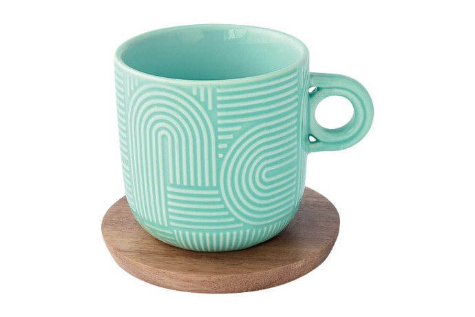 Набор из 2-х чашек Радуга, мятная и морская волна, 0,25 л. Easy Life